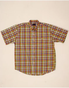 ARROW Mens Short Sleeve Shirt 2XL Green Check Cotton MM01 - Picture 1 of 3