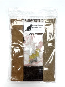 Real Leather Pink Extra Strong Catnip Cat Toy. Re-fillable. 7" x 5" NEW UK made. - Picture 1 of 2
