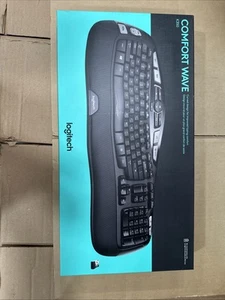 RARE & BRAND NEW Logitech K350 Comfort Wave Wireless Keyboard Factory Sealed - Photo 1/7