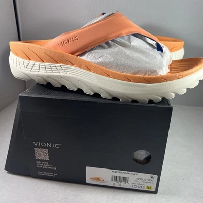 Vionic Wmn 12 мужчин 10,5 оранжевый восстановить шлепанцы комфорт платформы новый с коробкой - Изображение 1 из 4