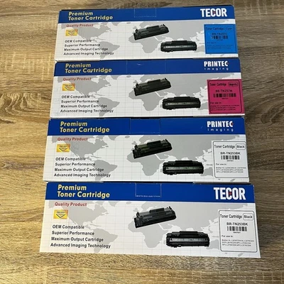 4 Pack Brother TN-253 / TN-257 Compatible Printer Toner Combo [2BK,1C,1M,] New - Image 1 of 4