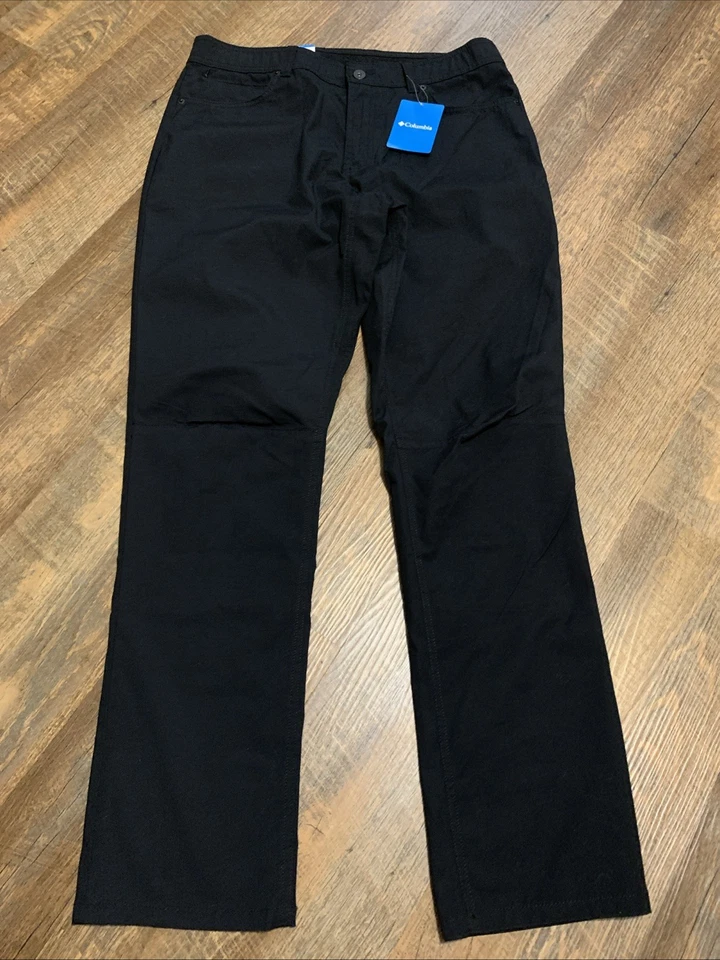 Columbia Men's Cobble Creek 5 Pocket Pants Outdoors Black Active Fit 34x32