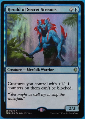 Herald of Secret Streams FOIL Ixalan NM Blue Rare MTG CARD (ID# 507965) ABUGames - Image 1 of 2