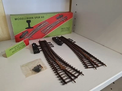 Fritz Pilz Spur HO #5270/414/35 Innenbogenweiche Weiche rechts und links OVP  - Bild 1 von 4