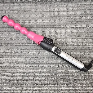 Verge Bubble Wand Hair Curling Iron By One Pink Black Styling Iron - Picture 1 of 11