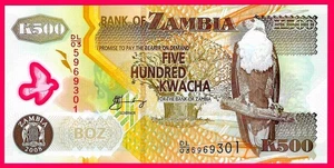 ZAMBIA 2008 500 Kwacha P-43f UNC POLYMER - Picture 1 of 2