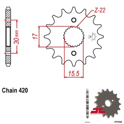 JT Sprockets Countershaft Sprocket 420 Pitch 13 Tooth Honda CRF70F (2004-2012) - Image 1 of 2