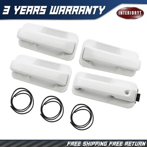 4PCS Exterior Door Handle For Ford F250 F350 2017-2020 White - Picture 1 of 13