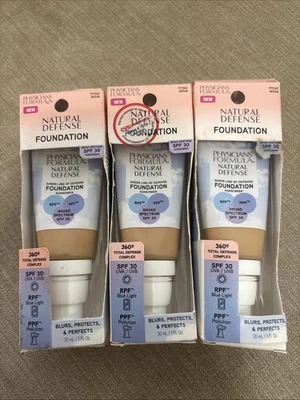 3 Physicians Formula Natural Defense Foundation Medium New In Box 2021 - Image 1 of 3