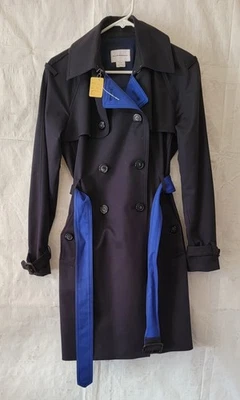 Gabardina Club Monaco para mujer talla mediana azul Foto 1 de 4