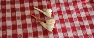 2 alte Meerschaum handgeschnitzte Pfeifen, eine gebrauchte Türkenkopfpfeife und eine große Vilking - Bild 1 von 16