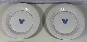 2 Vintage 10,75" Disney Mickey Mouse Koch Blau Gourmet Geprägte Essteller - Bild 1 von 3