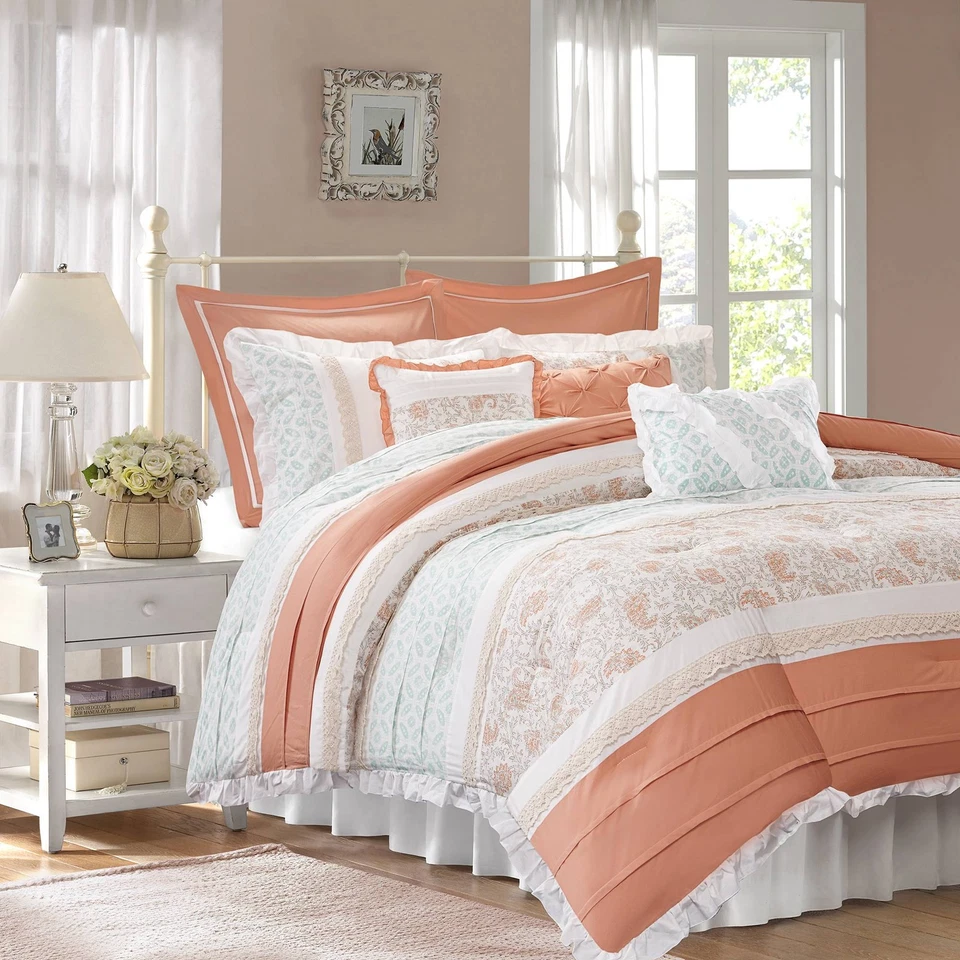 Madison Park 100 Cotton Comforter Set-modern Cottage Design Queen