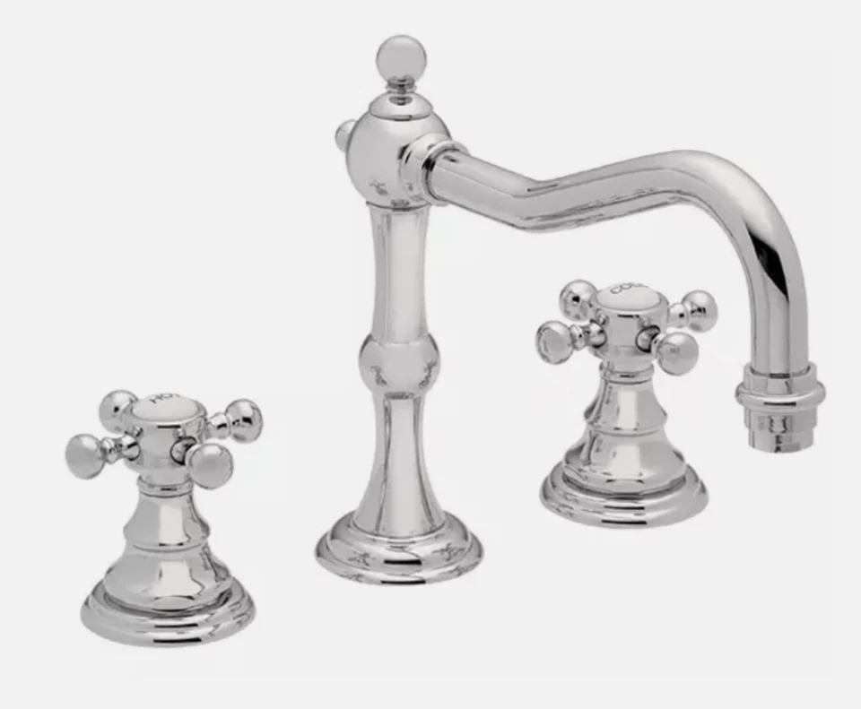 Grifo de lavabo California Faucets P102-8" amplio en cromo pulido ¡Nuevo! Foto 1 de 2