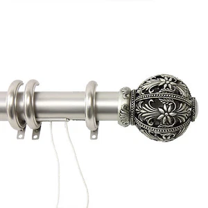 Satin Nickel Stickerei Traverse Stab mit Ringen #5923, 4 Größen 30"-156" - Bild 1 von 1