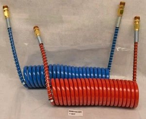 Mangueras de aire en espiral azul y rojo camión comercial de 15 ft con cables de 12 pulgadas - mhd1004br - Imagen 1 de 2