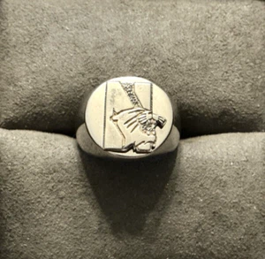 Sterling Silver Northwestern University Signet Ring - Picture 1 of 4