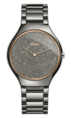 Nuevo Reloj Unisex Rado True Thinline Alta Tecnología Esfera Gris Cermico R27010102  Foto 1 de 3