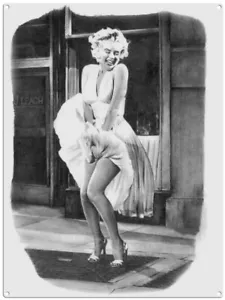 Marilyn Monroe Pencil Portrait by Chris Burns small steel sign 200mm x 150mm - Picture 1 of 1