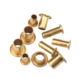 Copper Brass Eyelet Hollow Tubular Rivets Through Nuts Hole Grommets M0.9 - M6 - Picture 1 of 12