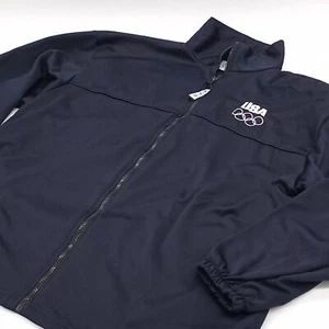 United States Olympic Committee Jacket Mens XL Vintage Fleece Lined Track Black - Picture 1 of 8