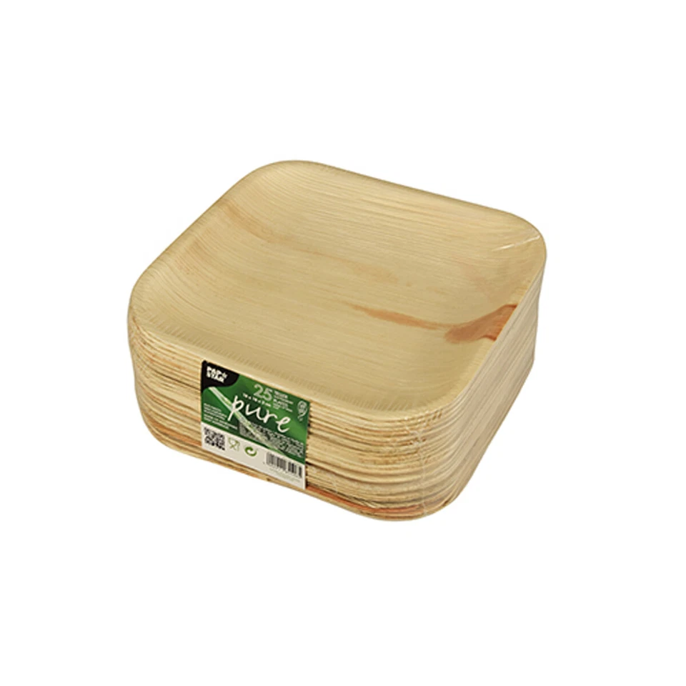 Papstar Palmblatt pure Teller eckig 18 x 18 cm x 2 cm 25 Stück  - Bild 1 von 1