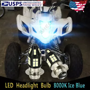 For Suzuki LTZ 400 Z400 QUADSPORT 2003–2008 - 8000K LED HeadLight Bulb Blue H6M - Bild 1 von 12
