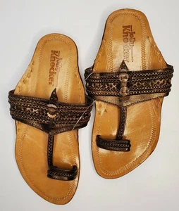 SANDALI JOLLY KNOCKER BUFALO ACQUA MADE IN INDIA TAGLIA 35 CIRCA US TAGLIA 5 - Foto 1 di 2