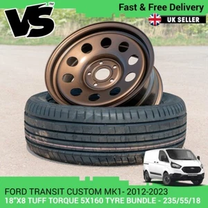 FOR FORD TRANSIT CUSTOM MK1 18” BRONZE TUFF TORQUE WHEEL & ROAD TYRE BUNDLE - Picture 1 of 11