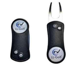 LL-Golf® klappbare Golf Aluminium Pitchgabel mit Ballmarker Coin / divot tool - Bild 1 von 3