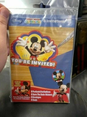 Disney Mickey Mouse Clubhouse Birthday Party INVITATIONS 8ct. New!!! - Image 1 of 2