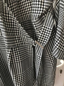 Asos Size 24 Black and White Dogtooth Dress - Picture 1 of 3