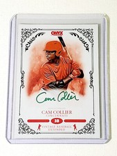 Cam Collier 2022 Onyx Vintage On-Card Green Ink Auto PR/50 #VACC Cincinnati Reds