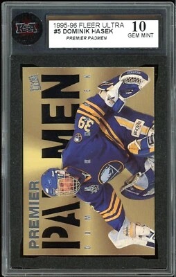 1995-96 Fleer Ultra Premier Padmen #5 Dominik Hasek KSA 10 Gem Mint - Image 1 of 2