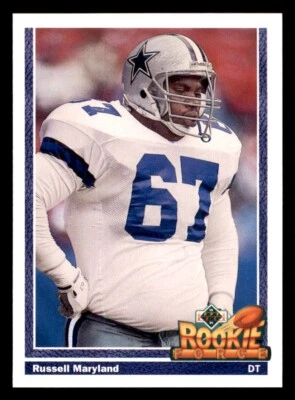 1991 Upper Deck #636 Russell Maryland Rookie RC - Image 1 of 2