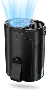 Portable Waist Fan, Shirt Fan Rechargeable with 25H Battery Life,4 Speed (Black) - Picture 1 of 8