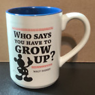Mickey Mouse Hallmark Mug Disney 13 oz. Cap. “WHO SAYS YOU HAVE TO GROW UP?” NEW