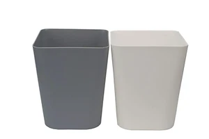 1.6 Gallon Small Trash Can Wastebasket for Kitchen Office Bathroom,Pack of 2(Whi - Picture 1 of 12