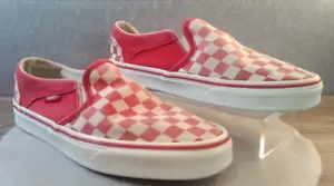 Zapatillas sin cordones Vans Off The Wall a cuadros rojas y blancas talla W 7 Reino Unido 4,5 UE 37 - Imagen 1 de 13