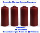 4 Kerzen Stumpen Bordeaux 68 x 200 mm - Deutsche Marken Qualitt