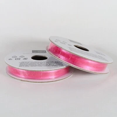 Set of 2 Stampin Up Polished Pink Open Weave 3/8" Ribbon 10 Yds  (20 yds total) - Image 1 of 4