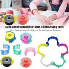 50pcs Bobbin Holders Small Sewing Clips Spool Savers Clamps Tool Sewing Thread