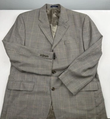 Blazer pata de gallo Ralph LAUREN para hombre 48 abrigo deportivo lana negro blanco tostado Foto 1 de 4
