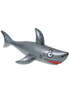 Inflatable Shark Float Pool Toy 40 Inch PVC Large Shark Birthday Party - Picture 1 of 3