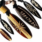 Seestern Halskette Modeschmuck mit Surfboard Holz Anhänger variables Halsband