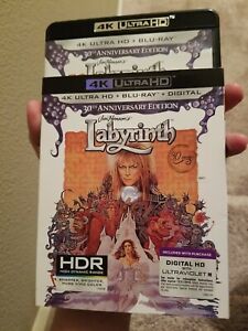 Labyrinth 30th Anniversary 4K Ultra HD+blu ray+RARE OOP slipcover. 