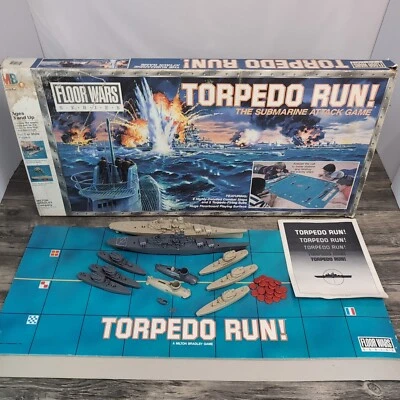 1986 Milton Bradley Torpedo Run! Floor Wars Game Submarine Attack Near Complete  - Image 1 of 4