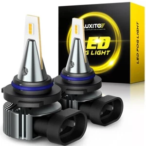 2X AUXITO Yellow 3000K HB4 9006 Fog Driving Light LED Projector DRL Bulbs Lamp - Picture 1 of 12