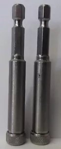 Bosch 2610001009 1/4" Hex Shank Magnetic Bit Holder Knurled End 2pcs - Picture 1 of 2