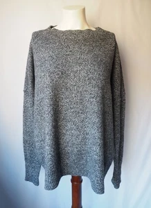 Pullover Hatch Maternity 100% lana merino nero bianco marmorizzato taglia 2 - Foto 1 di 6